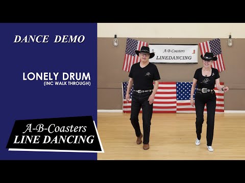 LONELY DRUM - Line Dance Demo & Walk Through
