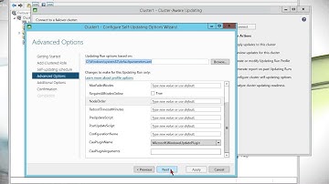 Configuring Cluster Aware Updating in Windows Server 2012