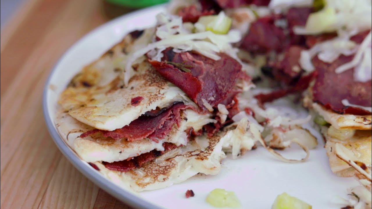 SQUEAKY BEAN PASTRAMI PANCAKES YouTube