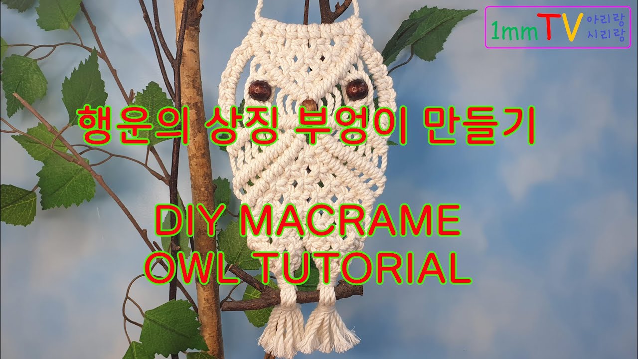 마크라메 부엉이 만들기-DIY MACRAME OWL TUTORIAL-광주마크라메 부엉이 만들기-광주마크라메-광주 마크라메-동구 마크라메-행운의 상징 부엉이-집콕 부엉이-집콕놀이