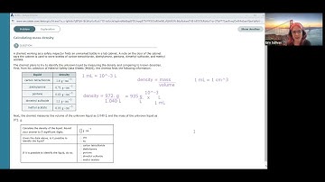 ALEKS: Calculating Mass Density