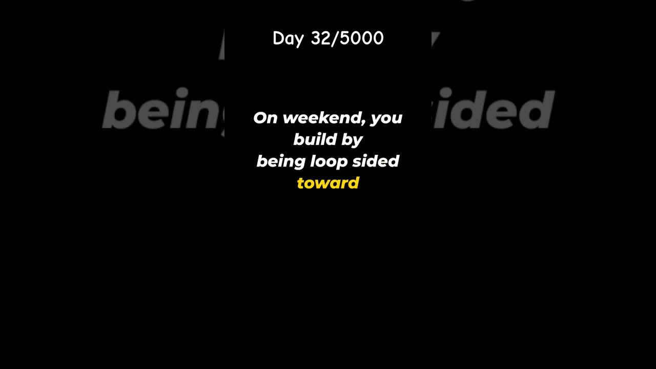 DAY 32/5000: BALANCE IS A LUXURY OF THE AVERAGE. ⚖️🚫