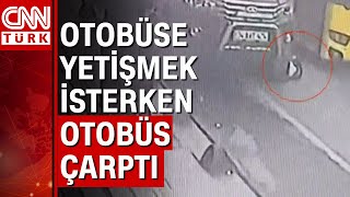 İett Otobüsüne Yetişmek Isteyen Kişiye Arkadan Gelen Başka Bir İett Otobüsü Çarptı