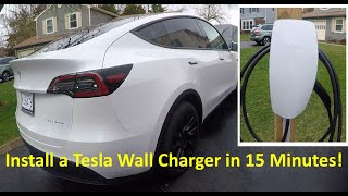 Installing a Tesla Wall Charger in 15 Minutes