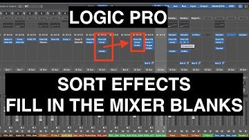 LOGIC MIXER - COMPACT EMPTY SPACES - SORT EFFECTS - BYPASS ALL PLUG-IN - REMOVE ALL SENDS