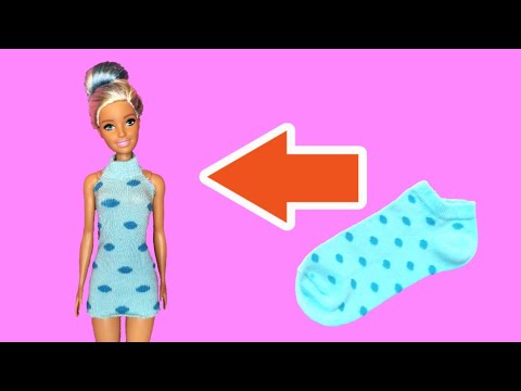 DIY BARBIE CLOTHES with socks | How to Make Doll Clothes 2021