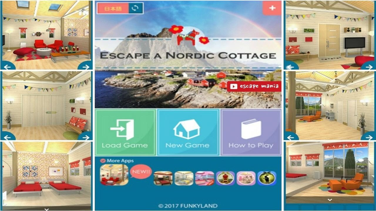escape a nordic cottage walkthrough 北欧のコテージからの脱出 攻略 YouTube