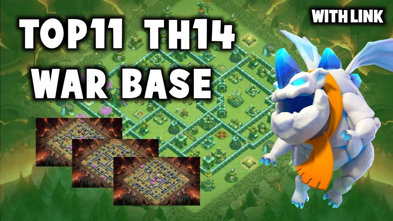 Top 11 Th14 War Base with Link | Tompinai Empire vs M2 Ninja Bases & AS Monster vs QSFN Bases