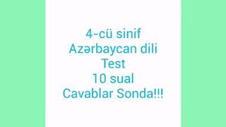 4-cü sinif Azərbaycan dili Test 10 sual