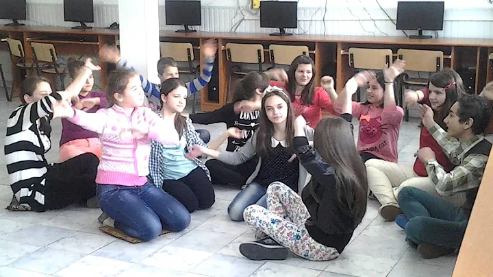 In front of the church 2-sung by Romanian students