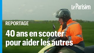 Après 40 ans sur les routes de l'Oise en scooter, Micheline, auxiliaire de vie, prend sa retraite｜SANNINSHOW