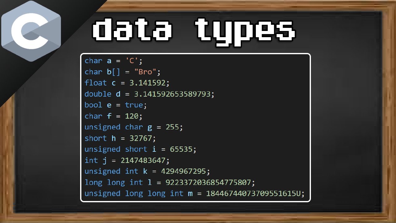 C Data Types 📊 - Youtube