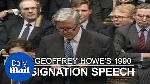 Sir Geoffrey Howe gives 1990 resignation speech