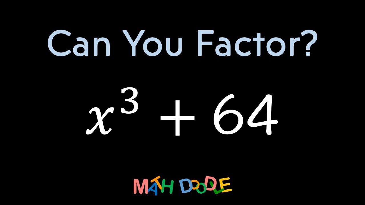 Factoring Special Product 3 64 Step by Step Algebra Solution