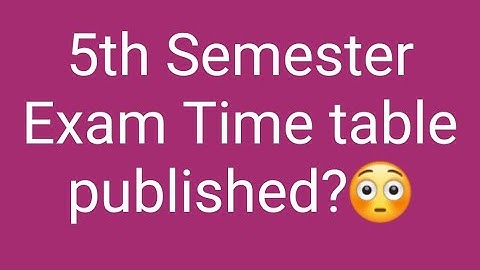 5th Sem Exam Time table published || Calicut university || Bcom|BBA
