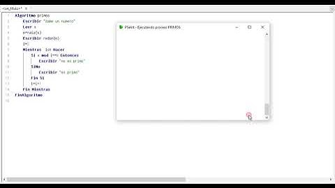 pseudocodigo. pseint (numeros primos)