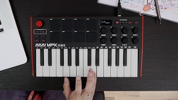 AKAI Professional MPK Mini MK3 | 25 Key USB MIDI Keyboard Controller With 8 Backlit Drum Pads