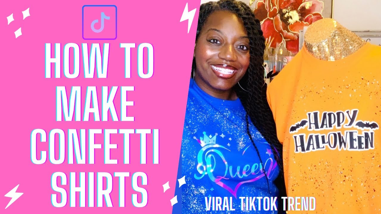 TikTok Trend How to make Confetti Shirts Sprinkle Shirts YouTube