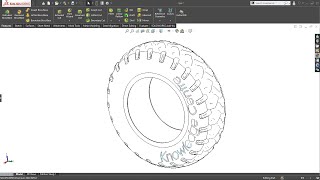 SAE BAJA Vehicle Tire 3D Model in Solidworks.