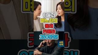 아들과 며느리의 몰래카메라 250만원!