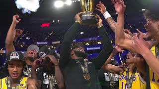 Lakers InSeason Tournament Trophy & LeBron James MVP Presentation