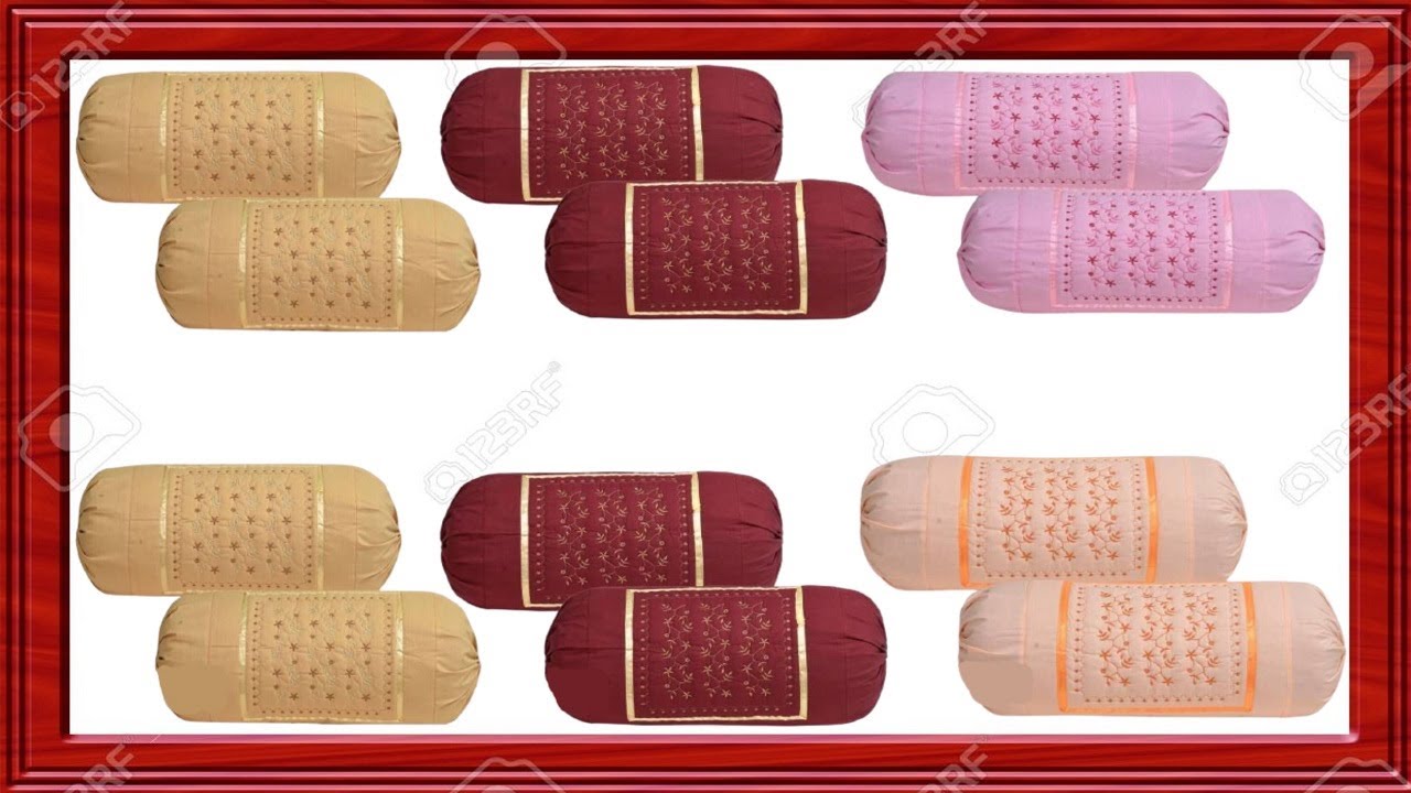 Embroidered Cotton Bolster Cover Piece Of 4 cotton bolster cover online
