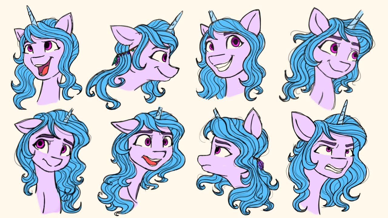 Izzy facial expressions [test 3 in ibisPaint X] (MLP G5 Speedpaint ...