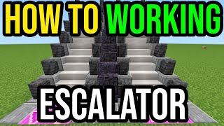 How To Make A WORKING ESCALATOR In Minecraft Bedrock & MCPE!