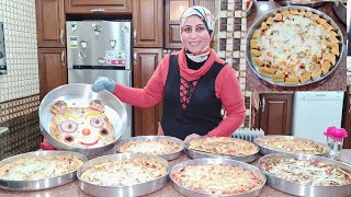 قلبت البيت محل بيتزا🍕 محشية الاطراف طريه وبتمط واجمل من المطاعم كمان🍕🥰