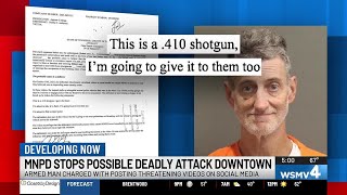 Man accused of posting videos with shotgun, threatening shooting in downtown Nashville