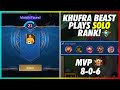 SOLO RANK MENTALITY BY KHUFRA BEAST | MLBB