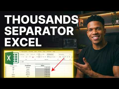 How to Get a Thousands Separator in Excel (2026) | Step-by-Step
