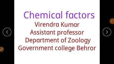 Chemical factors