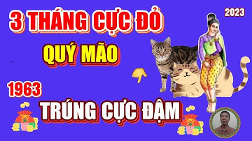 ☯ Hé lộ 3 tháng cực may, cực đỏ 2023, Quý Mão 1963, được lộc trời ban, tiền vàng ngập két, cực giàu