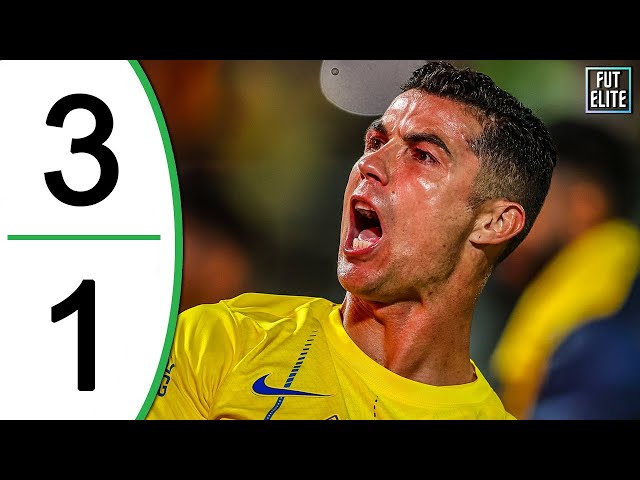 RONALDO Double GOALS - Al Nassr vs Al Khaleej 3-1 Highlights & Goals 2024 class=