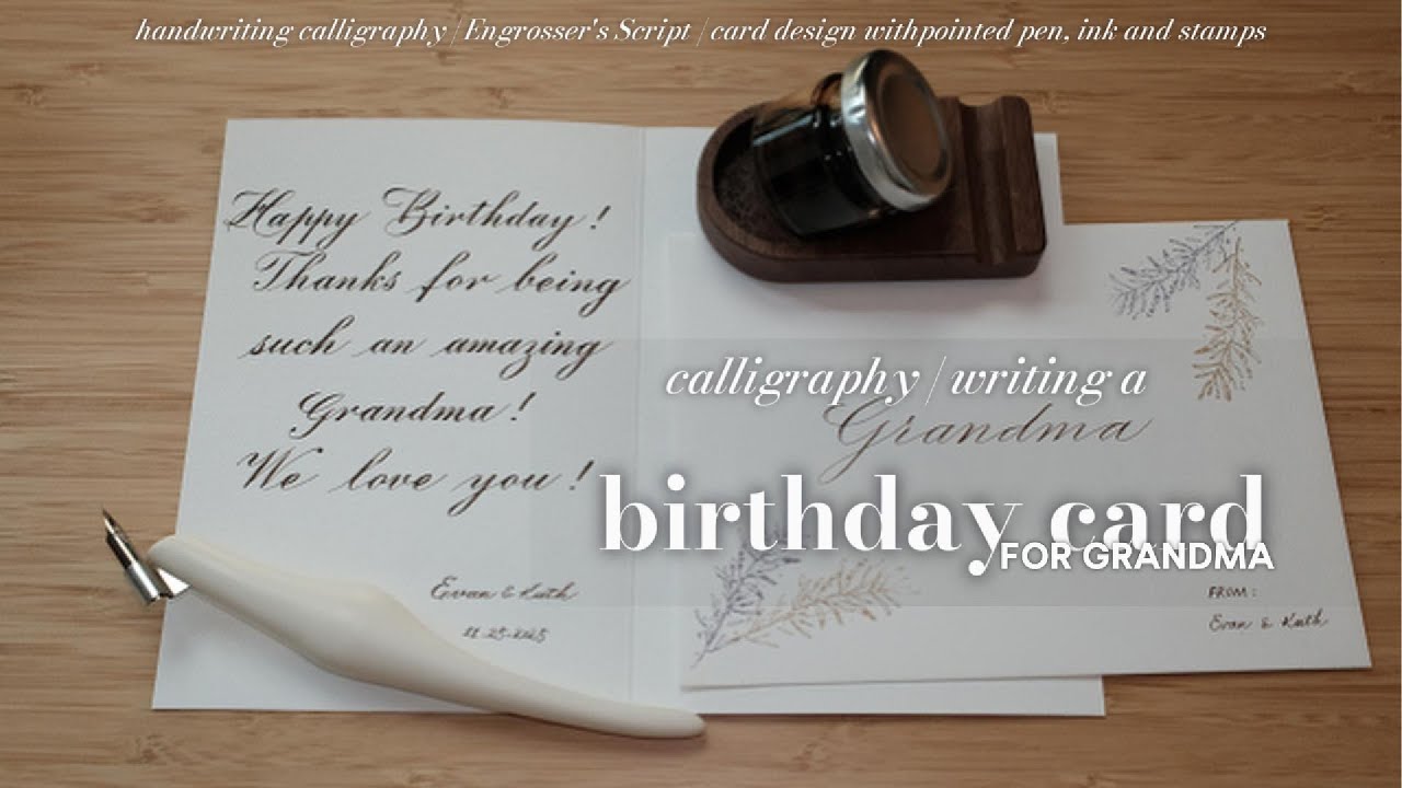 handwriting calligraphy | writing a birthday card 🎂
