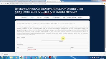 Inference attack on browsing history of twitters using twitter