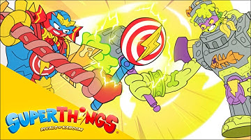 SUPERTHINGS NEON POWER EPISODE 8 ⚡The new Superbots: TRASHER and SUGARFUN ⚡💥 | Cartoons SERIES