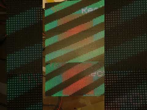 Testing SmartMatrix RGBPanel output on teensy 3.6 (top) and ESP32 and refresh as seen on video (bot)