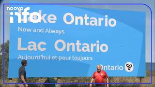 «Aujourd'hui et pour toujours»: Doug Ford dévoile un panneau géant pour le lac Ontario