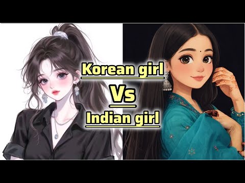 Korean girl Vs Indian girl!! Which is your favorite!! #longvideo#aestheic@DipanjalisinghSingh-x2i