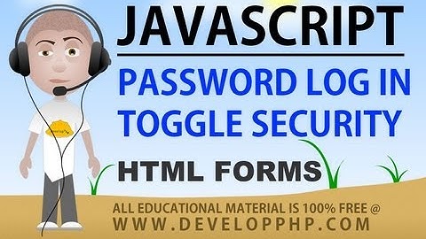 javascript toggle password security field text html form login switch tutorial