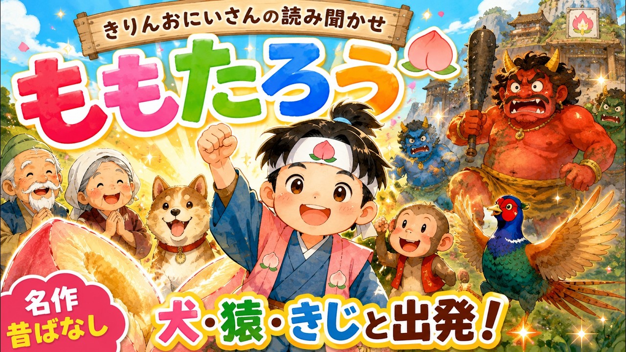 絵本読み聞かせ】ももたろう｜日本昔ばなし｜寝る前に聞きたい名作絵本