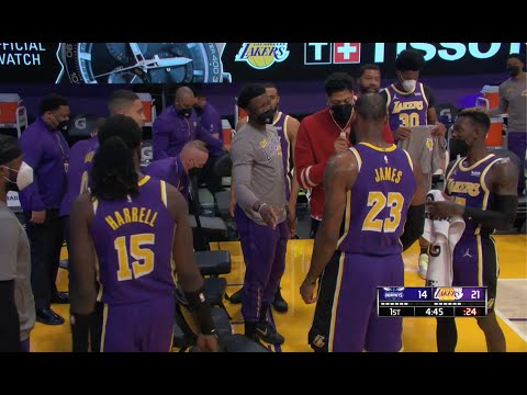 LeBron James and Anthony Davis Have Hilarious Exchange During Timeout