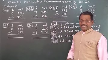Class 3 Learning Mathematics Measurement of Capacity Ex 60 By Manoj Prasad Karn.