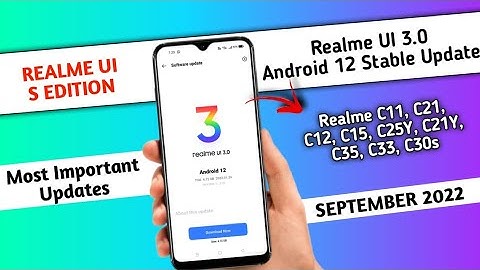 Realme UI 3.0 Android 12 Update - Realme C12, C11, C15, C25y, C21y, C21, C35, C31 - Android 12 kab ?