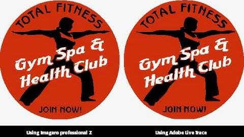 Imagaro Z compared with Corel PowerTrace, Adobe Live Trace and Vector Magic when tracing a logo