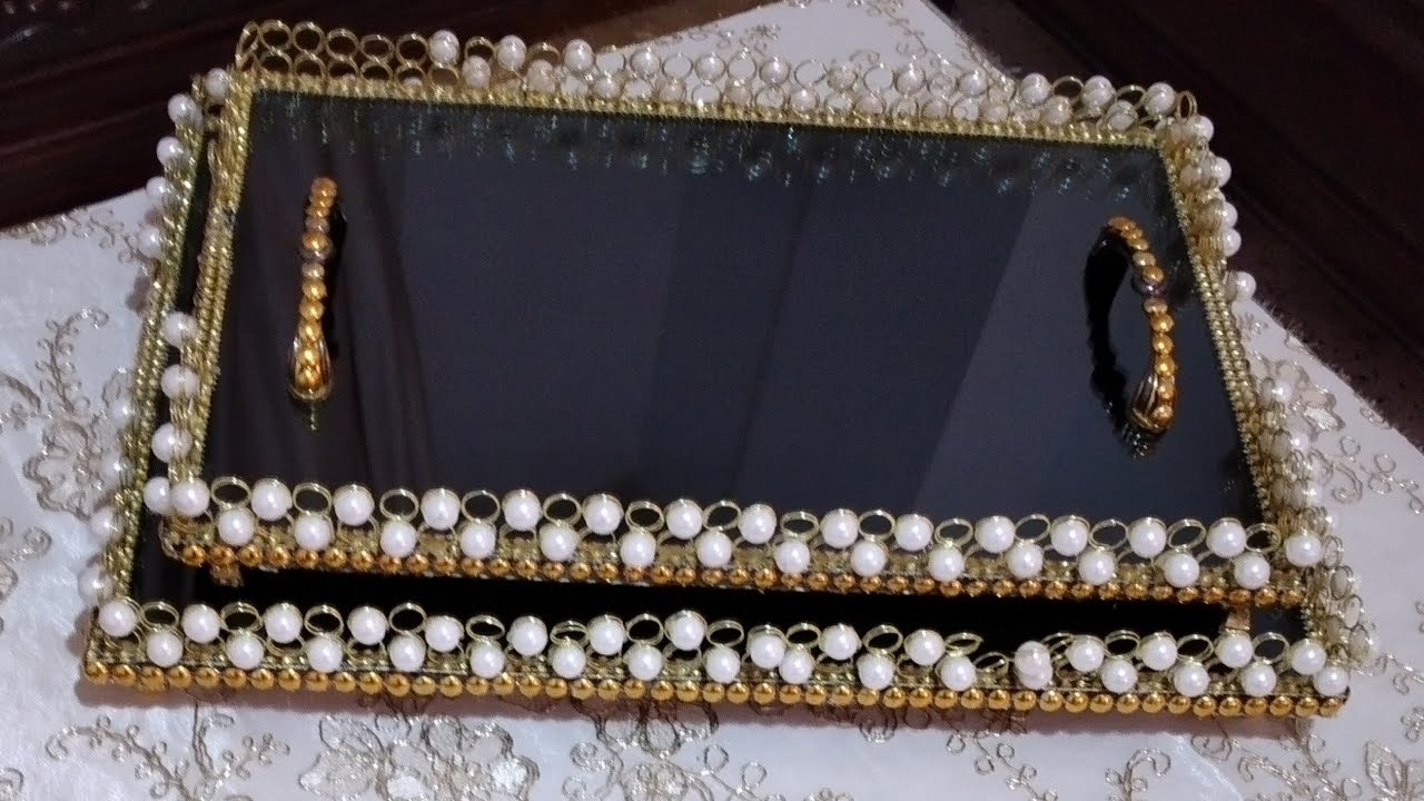 Plateaux miroirs à servir/  صينيات مرايات بريستيج روعععععة💗