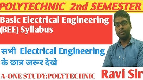 Basic Electrical Engineering (BEE) Syllabus | polytechnic BEE Syllabus | Ravi sir