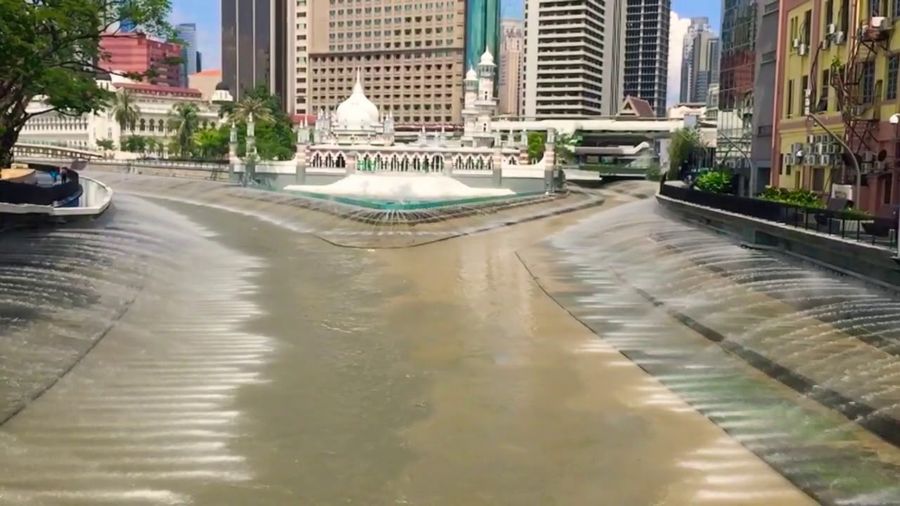 River Of Life at Sungai Klang Kuala Lumpur in slow motion ...